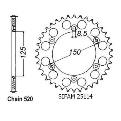 Rozeta pro Husaberg – Husqvarna – KTM 25114CZ52